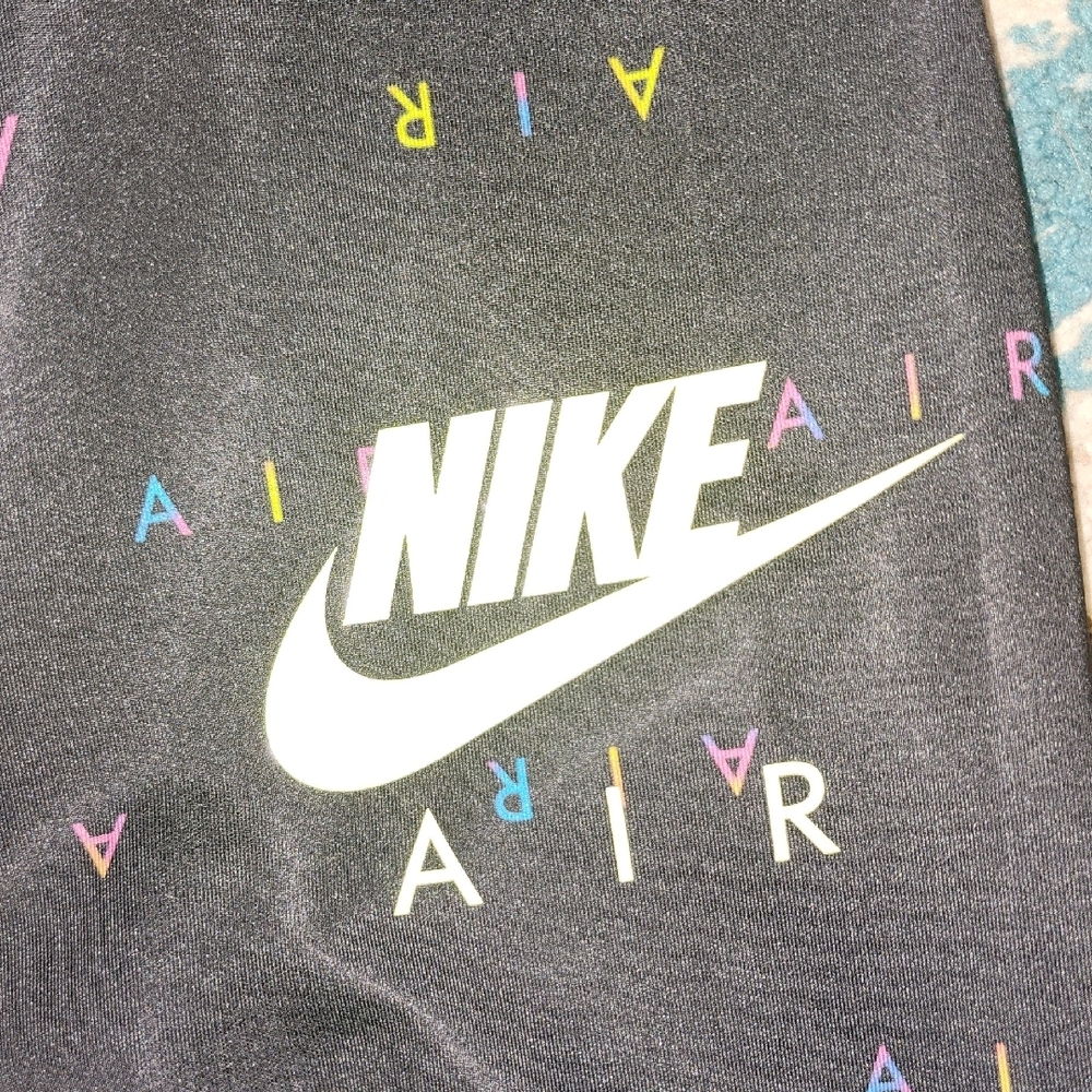 New Nike Air Mukticolored All-over Logo Plus Size 7/8 Leggings Size XXL - Picture 6 of 16